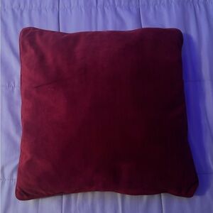 Plush Burgundy Throw Pillow